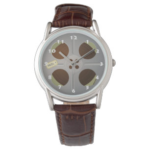 TRENDY RETRO FILM REEL MIT WEISSEN ZAHLEN ARMBANDUHR