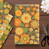 Trendy Retro Floral Pattern - funky Geschenkpapier Set