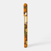 Trendy Retro Floral Pattern mit Namensblock iPhone 16 Hülle (Linke Seite)