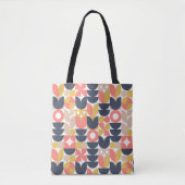 Trendy Retro Floral Pattern Tasche (Vorderseite)