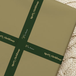 Trendy Retro Frohe Weihnachten Individuelle Name G Satinband