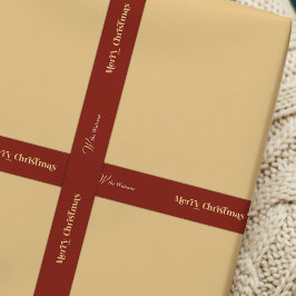 Trendy Retro Frohe Weihnachten Individuelle Name R Satinband