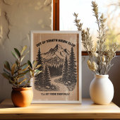 Trendy Retro Funny Wanderposter Poster