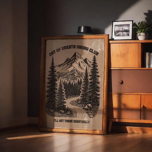 Trendy Retro Funny Wanderposter Poster