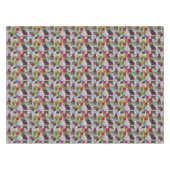 Trendy Retro Geometric Muster Rectangle Tischdecke (Vorderseite (Horizontal))