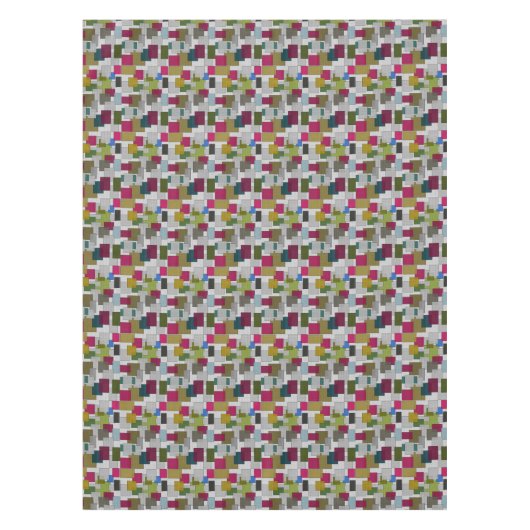 Trendy Retro Geometric Muster Rectangle Tischdecke (Vorderseite)