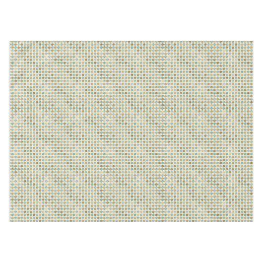 Trendy Retro Gold Aquamarin Dot Muster Tischdecke (Vorderseite (Horizontal))