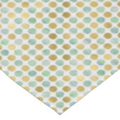 Trendy Retro Gold Aquamarin Dot Muster Tischdecke (Schrägansicht)