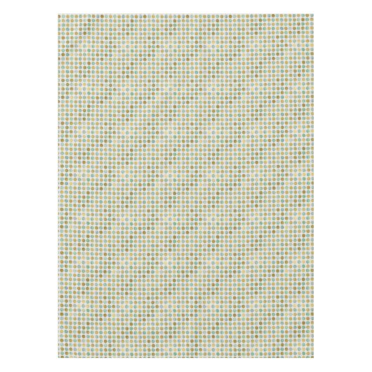 Trendy Retro Gold Aquamarin Dot Muster Tischdecke (Vorderseite)
