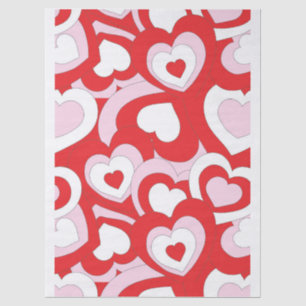 Trendy Retro Herz Tissue Paper Seidenpapier