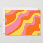 Trendy Retro Orange Yellow Pink Small Business Dankeskarte (Rückseite)