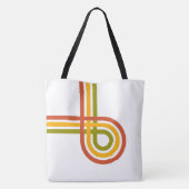 Trendy Retro Rainbow Stripes Tasche (Rückseite)