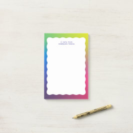 Trendy Retro-Rand farbenfroh Post-it Klebezettel