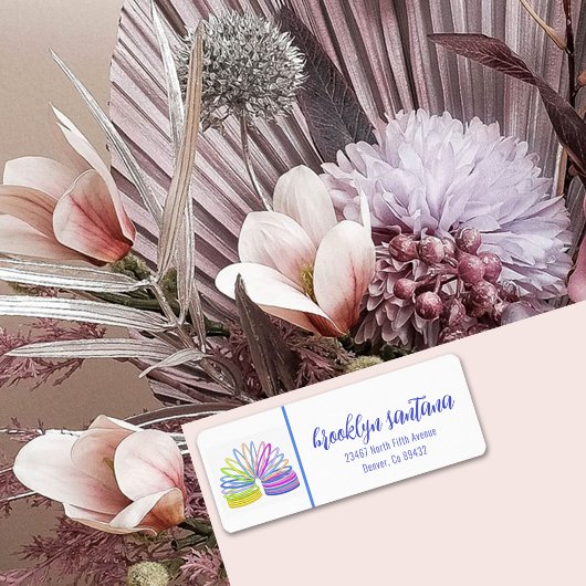 Trendy Retro Spring Toy Rücksendeadresse