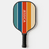 Trendy Retro Striping Personal Pickleball Schläger (Rückseite)