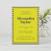 Trendy Retro Yellow Kariert Pattern Abschluss