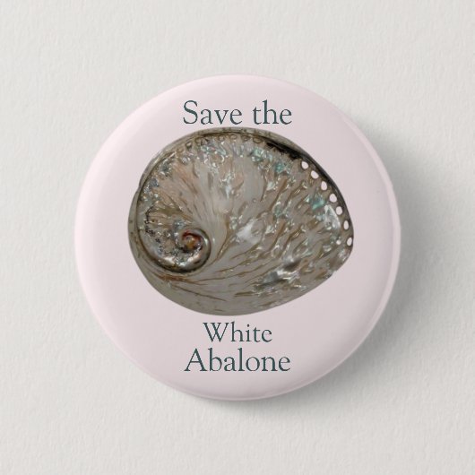 Trendy Rette das White Abalone-Aufklärungsfoto Button (Vorderseite)