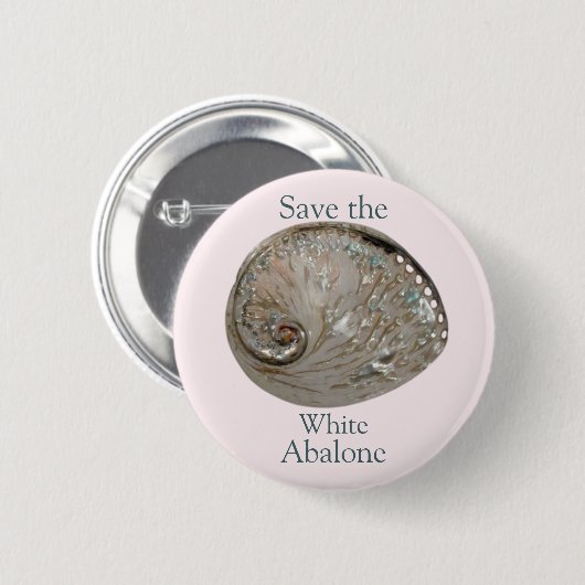 Trendy Rette das White Abalone-Aufklärungsfoto Button (Vorne & Hinten)