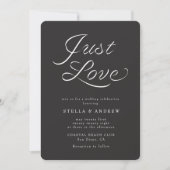 Trendy Ribbon Elegant Script Wedding Invitation Einladung (Vorderseite)