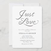 Trendy Ribbon Elegant Script Wedding Invitation Einladung (Vorderseite)