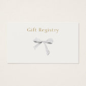 Trendy Ribbon Wedding Registry Enclosure (Vorderseite)