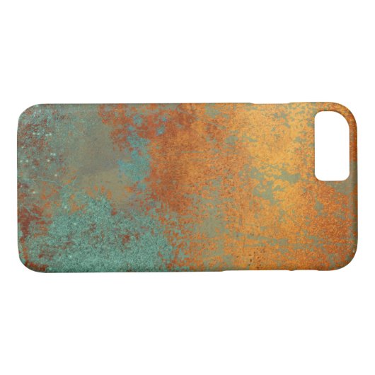 Trendy Rich Copper Patina Metallic Case-Mate iPhone Hülle (Rückseite (Horizontal))