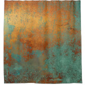 Trendy Rich Copper Patina Metallic Duschvorhang (Vorderseite)