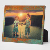 Trendy Rich Copper Patina Metallic Fotoplatte (Seite)