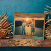 Trendy Rich Copper Patina Metallic Fotoplatte (Seite)