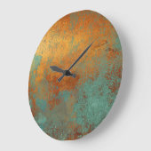 Trendy Rich Copper Patina Metallic Große Wanduhr (Winkel)