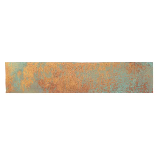 Trendy Rich Copper Patina Metallic Kurzer Tischläufer (Horizontal)