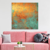 Trendy Rich Copper Patina Metallic Leinwanddruck (Insitu (Wohnzimmer))