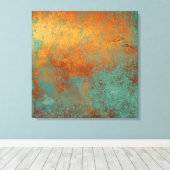 Trendy Rich Copper Patina Metallic Leinwanddruck (Insitu (Holzboden))