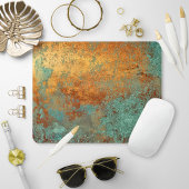 Trendy Rich Copper Patina Metallic Mousepad