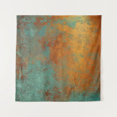 Trendy Rich Copper Patina Metallic Wandteppich (Vorderseite (Horizontal))