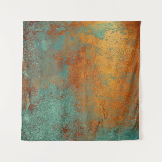 Trendy Rich Copper Patina Metallic Wandteppich (Vorderseite (Horizontal))