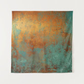 Trendy Rich Copper Patina Metallic Wandteppich (Vorderseite)
