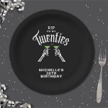Trendy RIP zu meinem 30. Geburtstag Party Pappteller<br><div class="desc">🍸 Heben Sie mit diesem trendigen RIP zu den 30. Geburtstagszeitung-Tellern der 20er Jahre ein Glas auf das Jenseits Ihrer Zwanziger. Personalisieren Sie die Details und stimmen Sie Ihr Party perfekt ab! Schwarz-Weiß-RIP zu meinen zwanziger 30. Geburtstag Paper Teller</div>