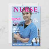 Trendy RN nurse Magazine Foto Abschluss Einladung (Vorderseite)