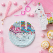 Trendy Roller Skate Girls Geburtstagsparty Pappteller (Party)