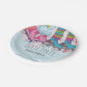 Trendy Roller Skate Girls Geburtstagsparty Pappteller (Schrägansicht)