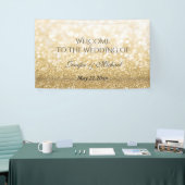 Trendy romantische Glitzern goldene glänzende Hoch Banner (Messeveranstaltung)