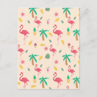 Trendy rosa Aquarell tropisches Flamingo