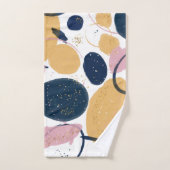 Trendy Rosa Blau Schlaganfall Abstrakte Kunstwerke Badhandtuch Set (Handtuch)