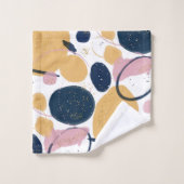 Trendy Rosa Blau Schlaganfall Abstrakte Kunstwerke Badhandtuch Set (Waschlappen)