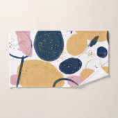 Trendy Rosa Blau Schlaganfall Abstrakte Kunstwerke Badhandtuch Set (Handtuch)