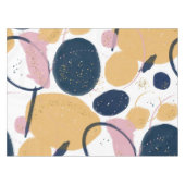 Trendy Rosa Blau Schlaganfall Abstrakte Kunstwerke Tischdecke (Vorderseite (Horizontal))