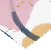 Trendy Rosa Blau Schlaganfall Abstrakte Kunstwerke Tischdecke (Schrägansicht)