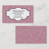 Trendy rosa Lipgloss Glitzer-Geschäfts-Karte Visitenkarte (Vorne/Hinten)