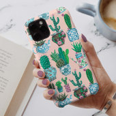 Trendy rosa Pflanze Kaktus Muster Case-Mate iPhone Hülle